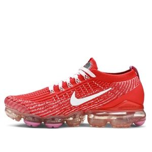 COPY - WOMENS AIR VAPORMAX FLYKNIT 3 'TRACK RED' *PINK LACES